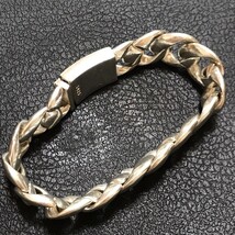 800★重量級シルバーブレスレット★ビンテージ★太さ2cm喜平★22cm【検s925刻印_画像5