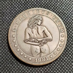 6620 アメリカ古銭 ルンペン貨幣 約38mm イーグル チャレンジコイン コイン アンティーク ホーボーの画像1