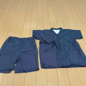 無印良品 MUJI 120サイズ 男の子甚平 ルームウェア 夏祭り 花火の画像1