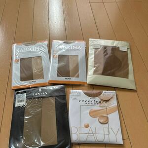  new goods unused L~LL stockings set sale 5 pair GUNZE capri pants Lanvin Givenchy kanebo