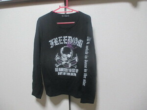 3L ■BLUE STRIVE★長袖Tシャツ★黒★used 送185　レディース