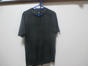 L ■adidas/アディダス★半袖Tシャツ★黒★　used 送185