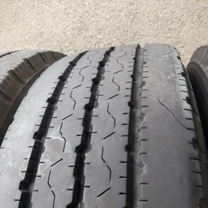 エルフ キャンター等 BRIDGESTONE DURAVIS 225/70R16 117/115LT スチールホイール16×6K 127-9TC ６本セット 茨城県引取限定の画像7