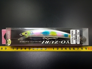 廃番 ヨーヅリ クリスタルミノーエギ 130S #LSCA/夜光キャンディー 未使用 ② DISCONTINUED YO-ZURI CRISTAL MINNOW EGI SQUID MINNOW