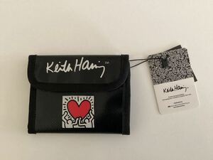 Keith Haring(キースヘリング)折り財布 /ウォレット/ブラック