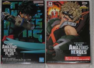 僕のヒーローアカデミア　the amazing heroes plus　爆豪勝己　緑谷出久　デク　2種セット　フィギュア　ヒロアカ　my hero academia