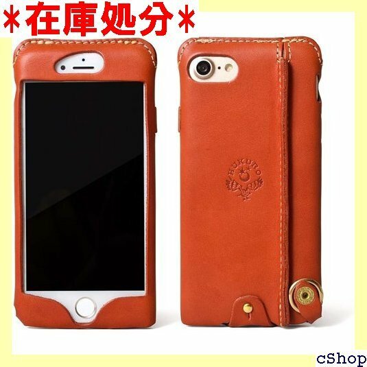 HUKURO iPhone SE 第3・2世代 8 7 用 ケース 革 栃木レザー 右手持ち オレンジ 35