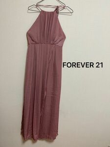 FOREVER 21 フォーエバー21 マキシ丈ロングワンピース　くすみピンク　レディース　ノースリーブドレス　Sサイズ