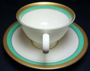 昭和バブル期　金縁　高品質　洋陶磁器　Afternoon Teaカップ＆ソーサー　陶磁器研究