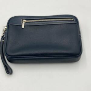  unused LACOSTE Lacoste clutch bag second bag key attaching navy 