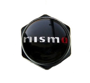 １新着送料込 　NISMOロゴ　 ブラック　アルミ　　ナンバーボルトカバー