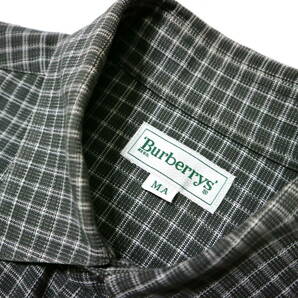 訳あり（着用感）/良好！◆日本製 Burberrys バーバリー 綿100地 格子柄シャツ◆MAサイズ（身長164-166センチ位）の画像8