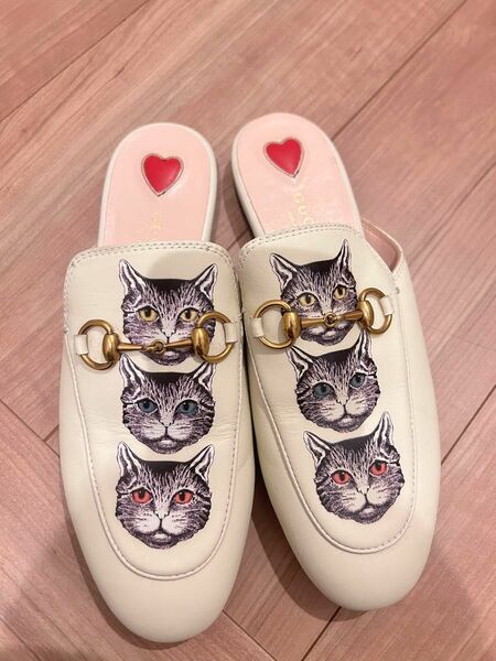 週末限定価格　CUCCI グッチ　美品　プリンスタウン　猫　サンダル　35