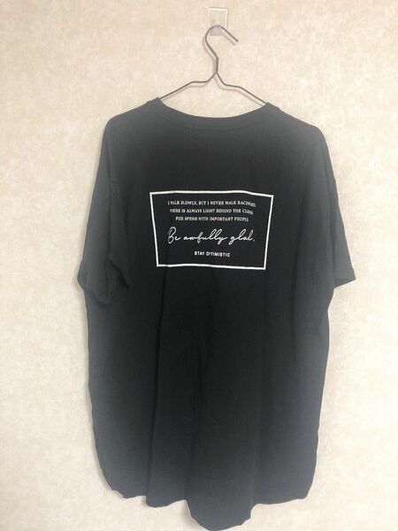 ブラック バックロゴ オーバーサイズ Tシャツ