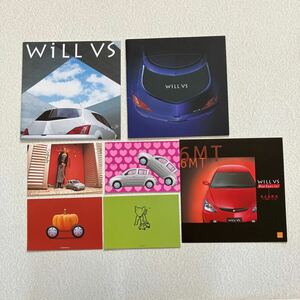  Toyota WILL VS 2002 year catalog .WILL Vi postcard set old car catalog TOYOTA VISTA red special 