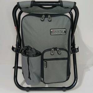 【美品】ispack イスパック 2way バッグ 座れるリュック イス付き 便利 アウトドア 外出 夏フェスの画像2