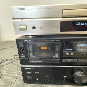 U428-K46-1187 DENON オーディオ 3点セット DCD-735 DR-M25HX PMA-390Ⅱ CDプレーヤー カセットデッキ プリメインアンプ リモコン付 通電OKの画像10