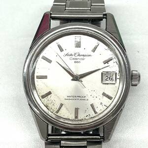 R094-K32-3057 SEIKO セイコー CHAMPION チャンピオン Calendar 860 7622-8981 17石 デイト 稼働 裏蓋タツノオトシゴ SS