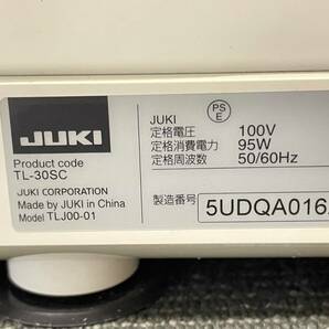 S202-K22-5872 JUKI ジューキ 職業用本縫いミシン TL-30SC TLJ00-01 フットコントローラー 説明書 台 外箱付 通電/針運動OKの画像6