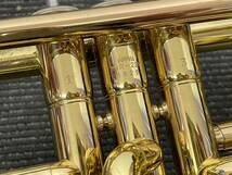 W310-K22-6080 YAMAHA ヤマハ YTR-235 トランペット ゴールドカラー 金管楽器 ハードケース付き_画像7