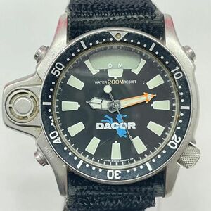 T287-O18-2873 CITIZEN シチズン C022-088034 DACOR アクアランド デプスメーター メンズ腕時計 アナデジ 黒文字盤