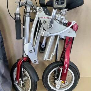 T818-K46-1155◆ mobiky モバイキー Genius ジーニアス 12インチ 折り畳み自転車 カバー付き 赤/レッドの画像5