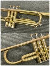 W310-K22-6080 YAMAHA ヤマハ YTR-235 トランペット ゴールドカラー 金管楽器 ハードケース付き_画像10