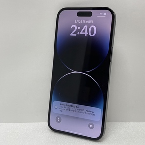 【ST18108MY】Apple iPone14 Pro MAX MQ963J/A 128GB スペースブラック SIMフリー バッテリー86% 箱・充電器有 IMEI:351643930783800 判定-の画像2