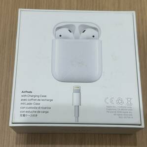 【JV6997】1円スタート AirPods 第1世代 MMEF2J/A ワイヤレスイヤホン Apple エアーポッツ ケーブルあり 箱あり 動作未確認 保管品の画像8