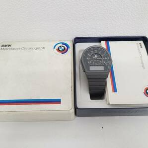 【BF-8339】【1円〜】 BMW モータースポーツ クロノグラフ QZ デジアナ文字盤 スモセコ メンズ腕時計 不動品 箱付き 現状保管品 中古の画像10