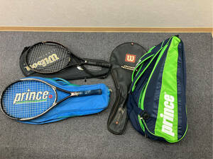 [BF-7657][1 jpy ~] tennis racket racket case . summarize hardball tennis racket Prince YONEX HAMMER WILSON present condition storage goods secondhand goods 