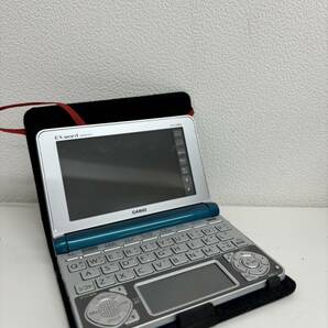 【BF-6898】【1円～】 CASIO カシオ 電子辞書 EX-word XD-N6000 ブルー 稼働品 カバー付き ケース付き 現状品 保管品 の画像2