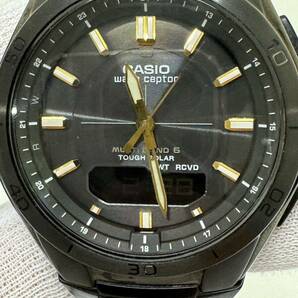 【UAK-447AR】1円~ 「稼働品」CASIO wave ceptor ウェーブセプター WVA-M640 電波ソーラー カシオ 箱有 アナログ デジタル 腕時計 オシャレの画像9