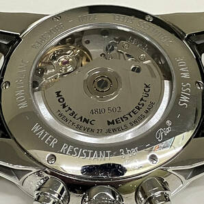 【JV-7175】【1円〜】 MONTBLANC モンブラン 腕時計 メンズ 自動巻き 7260 黒文字盤 現状稼働品 動作未確認の画像4