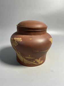 旧家蔵出 清朝期 陶磁器 朱泥 茶入 紫泥 白泥 唐物 時代物 茶壷 煎茶道具 中国宜興 紫砂 中国美術 中国古玩