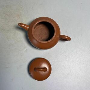 旧家蔵出 寅春 紫泥 孟臣 朱泥 陶磁器 急須 白泥 時代物 茶壷 煎茶道具 中国宜興 紫砂 中国美術 中国古玩 中国茶器の画像4