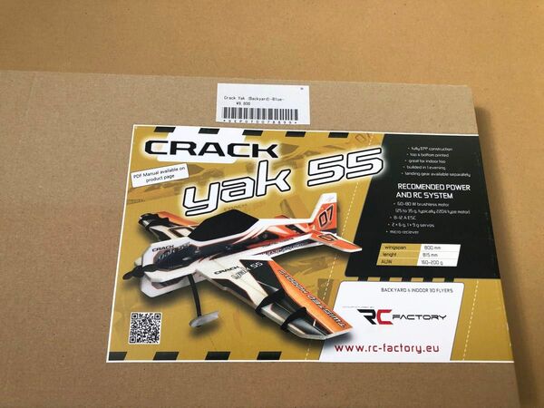 CRACK YAK55 EPP3Dプレーン　ブルー