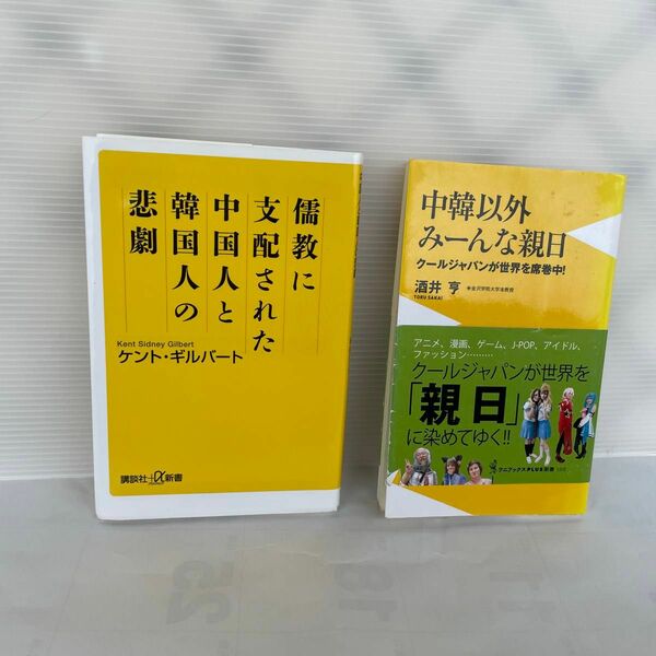 儒教に支配された中国人と韓国人の悲劇 （講談社＋α新書　） ケント・ギルバート中韓以外みんな親日(酒井享) のニ冊です