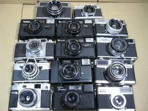 ☆彡レンジファインダーカメラなどまとめて14個Rollei PET RICOH RIKEN FUJICA YASHICA Konica Canon minolta☆彡