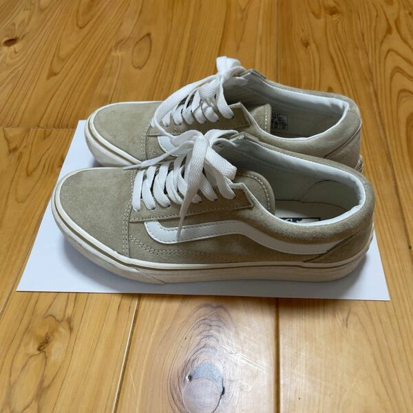 vans バンズ　オールドスクール　厚底　ベージュ　24.0cm