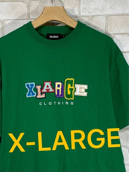 【X-LARGE】エクストララージ　カラフル刺繍ロゴ　半袖　Tシャツ