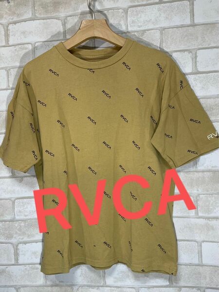 RVCA ルーカ　ロゴ　総柄　ビックシルエット　半袖Tシャツ　カットソー