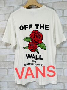 【VANS】バンズ　薔薇プリント　OFF THE WALL　半袖Tシャツ