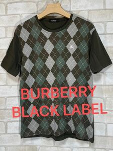 【BURBERRY BLACK LABEL】　バーバリーチェック　半袖Tシャツ