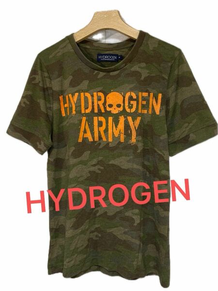 HYDROGEN　ハイドロゲン　迷彩柄　スカル　半袖Tシャツ　カットソー