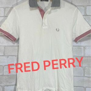 FRED PERRY　フレッドペリー　刺繍ロゴ　半袖ポロシャツ