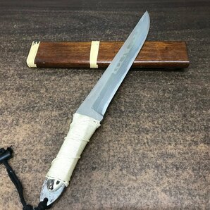 ☆中古品☆ 伝統工芸士 佐治武士作 木製鞘 サバイバルナイフ アウトドアナイフ シースナイフの画像1