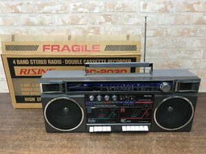 ※ジャンク品※　RISING　4BAND PORTABLE RADIO CASSETTE RC-2030　ダブルラジカセ　昭和レトロ