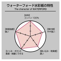 ホルベイン ウォーターフォード水彩紙 EHB-SM ホワイト 中目 300g SMサイズ ブロックタイプ 12枚綴じ 270931_画像3