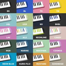 KC キョーリツ 鍵盤ハーモニカ メロディピアノ 32鍵 モスグリーン P3001-32K/MGR (ドレミ表記シール・クロス・お名前シール付き_画像6